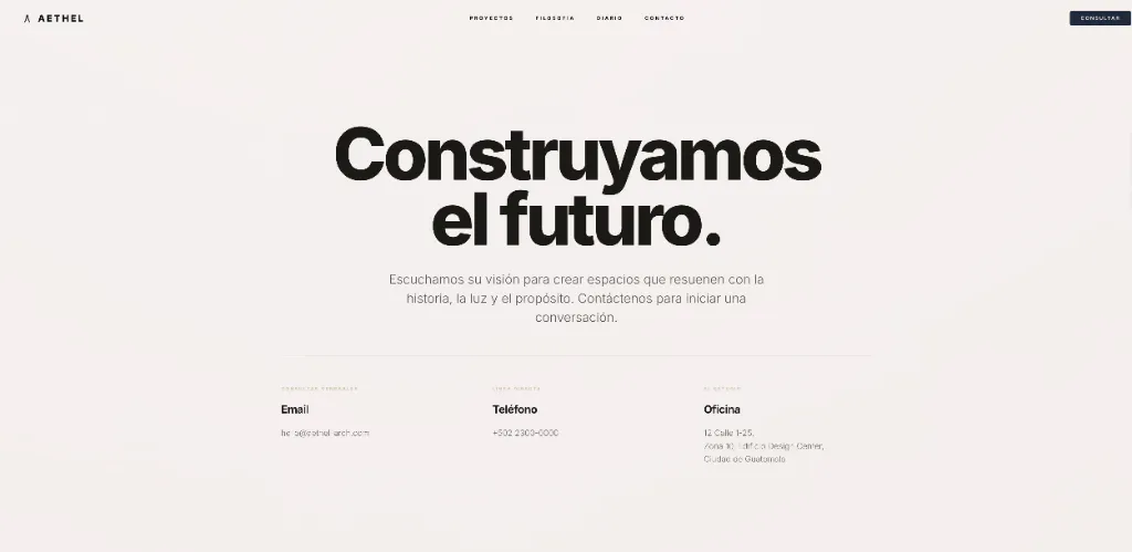 Inyectando autoridad mediante diseño brutalista y tipografía serif